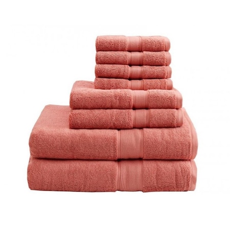 Madison Park Signature Madison Park 800Gsm 100 Percent Cotton Towel, Coral, 8PK MPS73-195